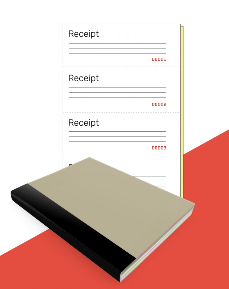 Skip numbered receipt books NCR 4 Less